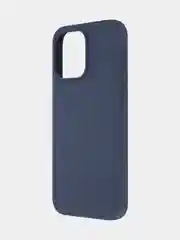 Темно-синий чехол на Apple iPhone 15, 14, Pro, Max, Plus силиконовый BROSCORP мягкая подкладка микрофибра