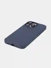 Темно-синий чехол на Apple iPhone 15, 14, Pro, Max, Plus силиконовый BROSCORP мягкая подкладка микрофибра