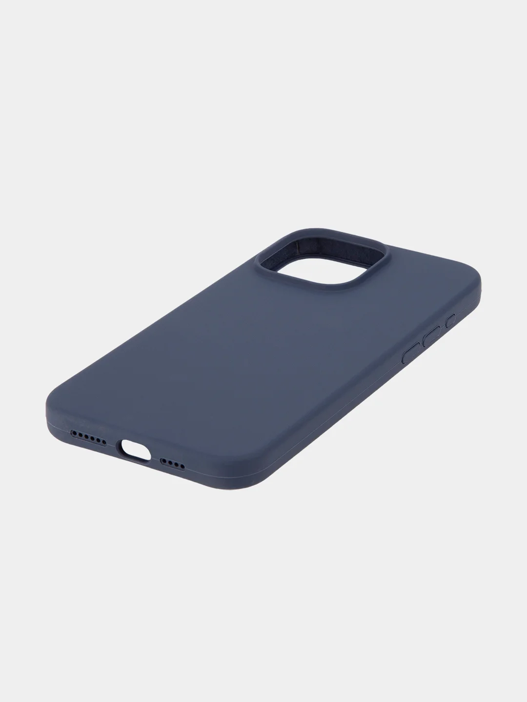 Темно-синий чехол на Apple iPhone 15, 14, Pro, Max, Plus силиконовый BROSCORP мягкая подкладка микрофибра