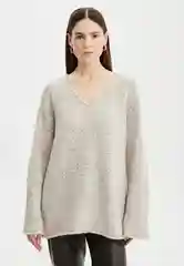 Бежевый меланж джемпер Женский Zarina