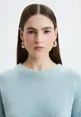 Синий меланж джемпер Женский Zarina