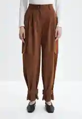 Коричневый брюки Женские Zarina