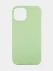 Зеленый чехол на Apple iPhone 15, 14, Pro, Max, Plus силиконовый BROSCORP мягкая подкладка микрофибра