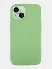 Зеленый чехол на Apple iPhone 15, 14, Pro, Max, Plus силиконовый BROSCORP мягкая подкладка микрофибра