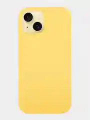 Желтый чехол на Apple iPhone 15, 14, Pro, Max, Plus силиконовый BROSCORP мягкая подкладка микрофибра