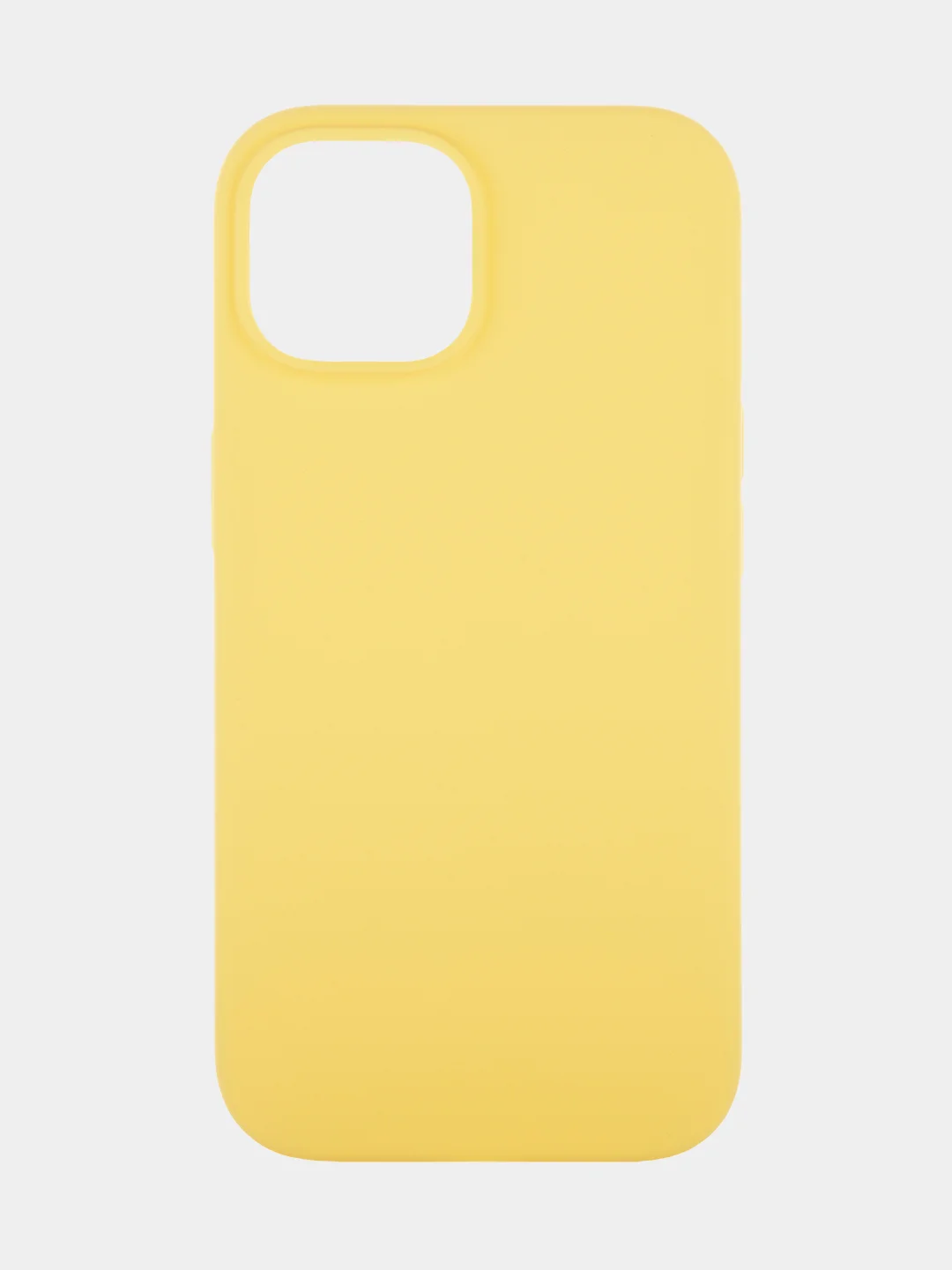 Желтый чехол на Apple iPhone 15, 14, Pro, Max, Plus силиконовый BROSCORP мягкая подкладка микрофибра