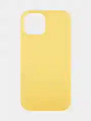 Желтый чехол на Apple iPhone 15, 14, Pro, Max, Plus силиконовый BROSCORP мягкая подкладка микрофибра