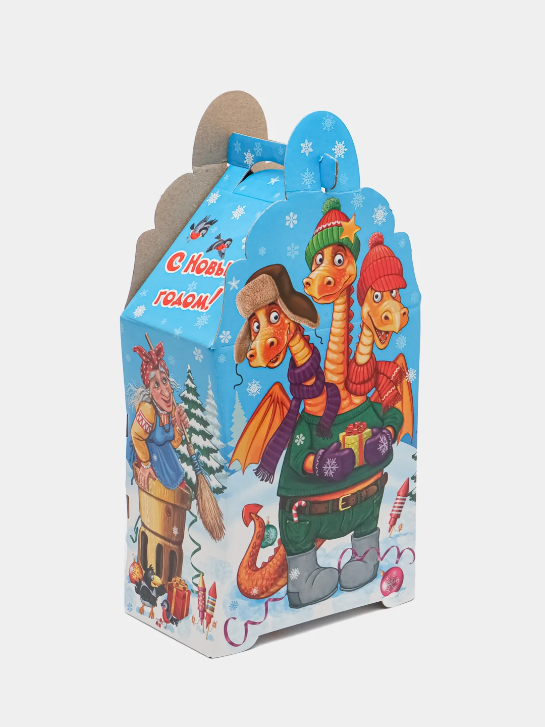 Золотой коробка для подарка, новогодняя