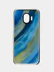 Лазурный чехол Samsung Galaxy J2 2018/ J2 Pro, Галакси Джи2 Про, силиконовый с мраморным рисунком