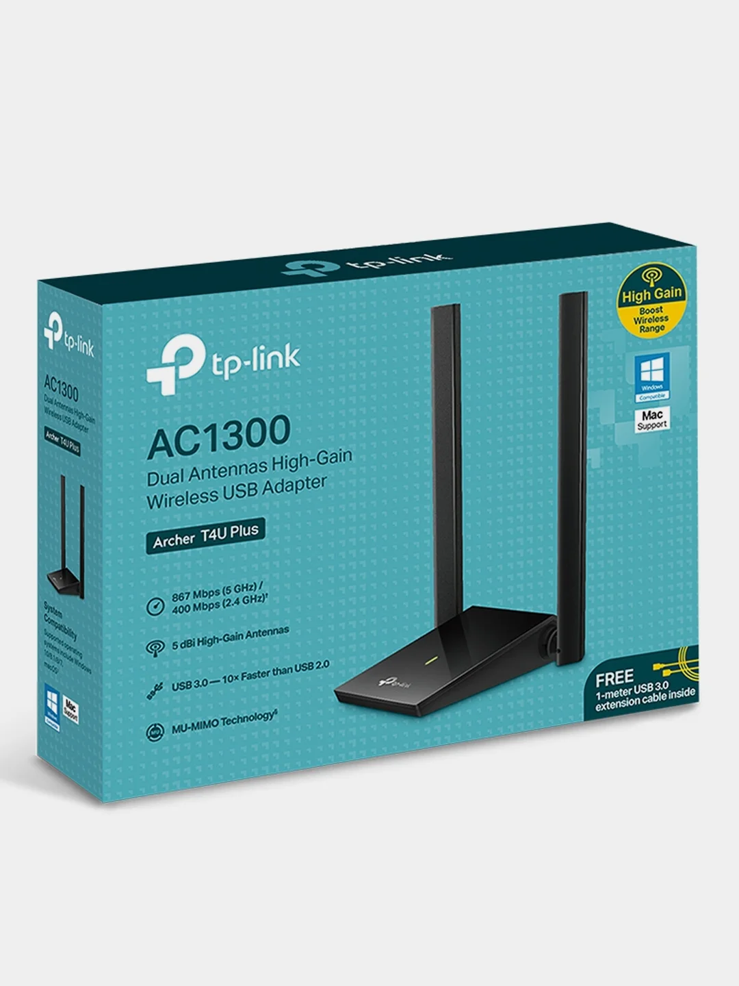 Двухдиапазонный Wi-Fi адаптер TP-Link Archer T4U Plus