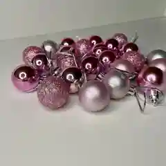 Розовый игрушки на елку, шары, украшение