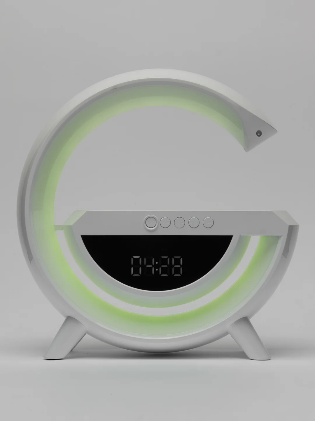 Колонка с беспроводной зарядкой, Bluetooth, ночник, часы-будильник