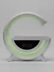 Колонка с беспроводной зарядкой, Bluetooth, ночник, часы-будильник