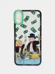 Тёмно-коричневый чехол на iPhone 11/12/13/14 Pro Max/7/8 Plus/XR/XS/X, айфон про макс, прозрачный
