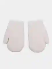 Белый варежки детские, с подкладом