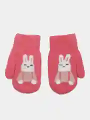 Розовый варежки детские, с подкладом