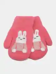 Розовый варежки детские, с подкладом