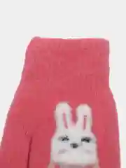 Розовый варежки детские, с подкладом