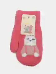 Розовый варежки детские, с подкладом