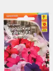 Петуния Городские гиганты F1, смесь сортов, семена, цветы