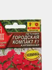 Петуния Городская компакт F1 карминная (семена, цветы)