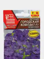 Петуния "Городская компакт F1", небесная, семена, цветы