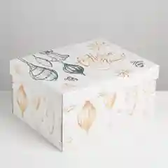 Прозрачный коробки подарочные новогодние. Большие 31,5*25,6*16,1 см