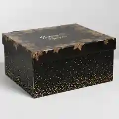 Угольный коробки подарочные новогодние. Большие 31,5*25,6*16,1 см