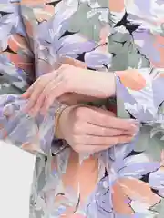 Лавандовый рубашка женская цветочная, удлиненная, мусульманская