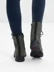 Зелёный хаки ботинки зимние, женские Rieker