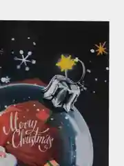 Темно-синий магнит/ открытка новогодние дракончики символ года 2024