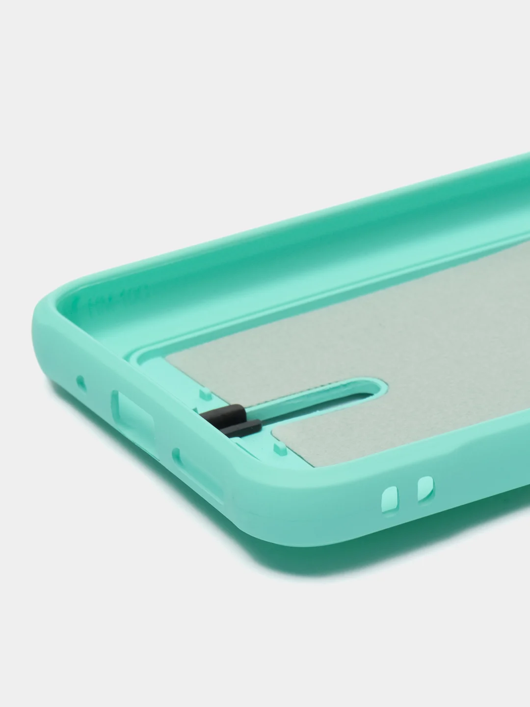 Бирюзовый чехол для Xiaomi Redmi 10C, Poco C40 / Сяоми Редми 10С, Поко С40, с карманом для карт