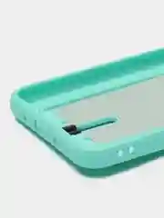 Бирюзовый чехол для Xiaomi Redmi 10C, Poco C40 / Сяоми Редми 10С, Поко С40, с карманом для карт