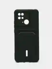 Зеленый чехол для Xiaomi Redmi 10C, Poco C40 / Сяоми Редми 10С, Поко С40, с карманом для карт