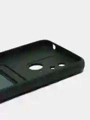 Зеленый чехол для Xiaomi Redmi 10C, Poco C40 / Сяоми Редми 10С, Поко С40, с карманом для карт