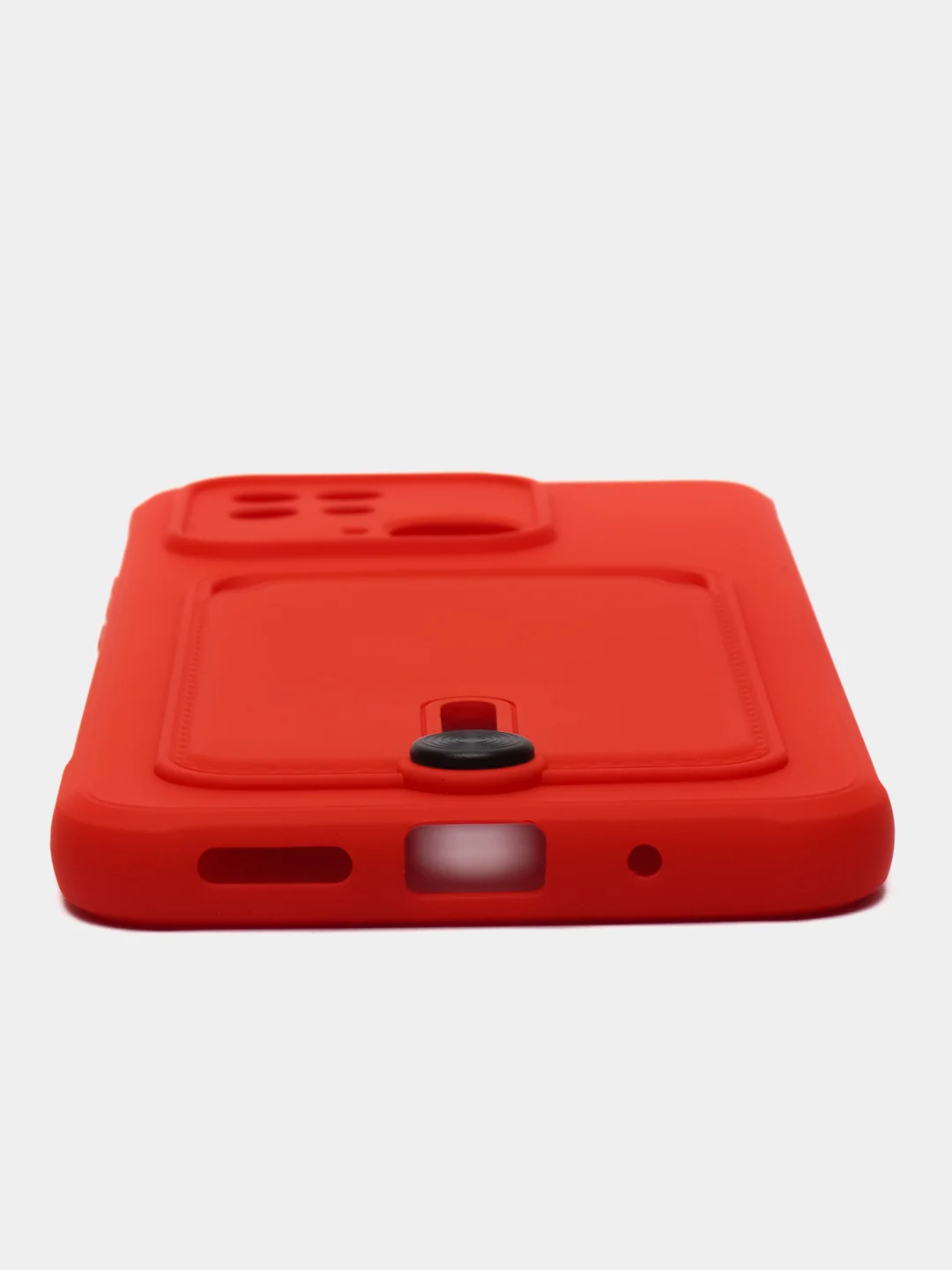 Красный чехол для Xiaomi Redmi 10C, Poco C40 / Сяоми Редми 10С, Поко С40, с карманом для карт
