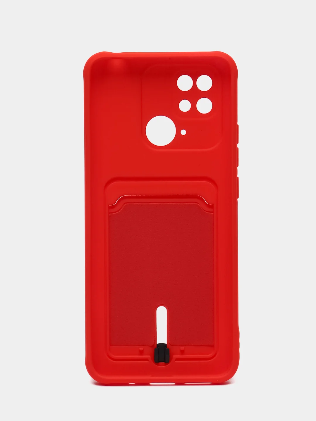 Красный чехол для Xiaomi Redmi 10C, Poco C40 / Сяоми Редми 10С, Поко С40, с карманом для карт