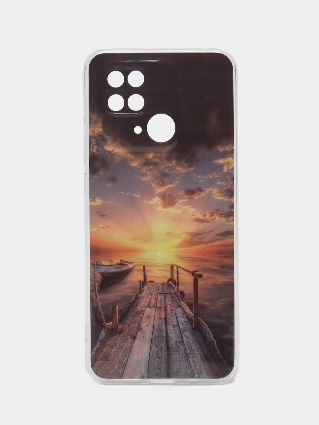 Светло-оранжевый чехол для Xiaomi Redmi 10C, Poco C40 / Сяоми Редми 10С, Поко С40, силиконовый, с рисунком
