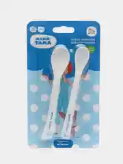 Ложки "Мама Тама", с мягким кончиком, 2 шт, 4 мес, белые