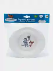 Тарелка "Мама Тама", пластиковая, глубокая, на присоске, 6 мес+, белая