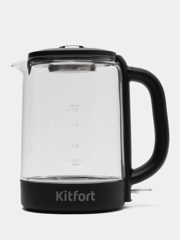 Чайник Kitfort КТ-6156, 2200Вт, 1,5л, стекло