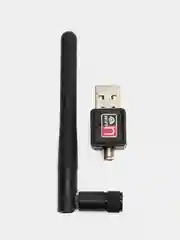 Черный беспроводной сетевой Wi-Fi адаптер, с антенной, USB 2.4G