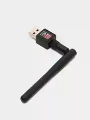Черный беспроводной сетевой Wi-Fi адаптер, с антенной, USB 2.4G