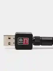 Черный беспроводной сетевой Wi-Fi адаптер, с антенной, USB 2.4G