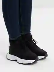 Черный женские кроссовки, зимние, утепленные