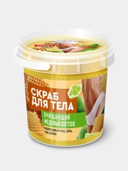 Скраб для тела fito косметик серии "Народные рецепты. Медовый Detox", очищающий, 155 мл