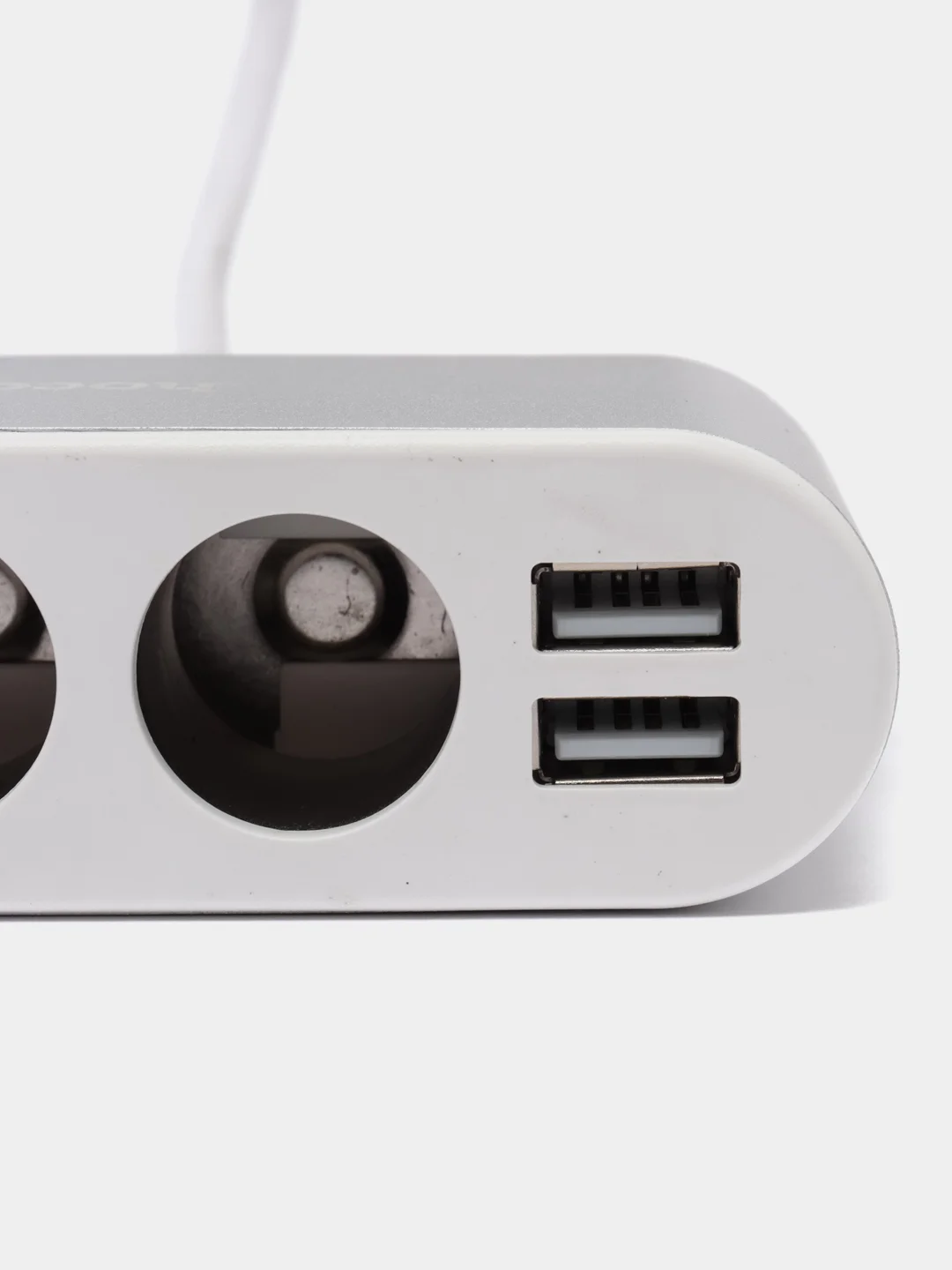 Разветвитель прикуривателя на 3 гнезда, с 2 USB разъемами, с контролем напряжения Hoco Z13