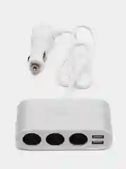 Разветвитель прикуривателя на 3 гнезда, с 2 USB разъемами, с контролем напряжения Hoco Z13