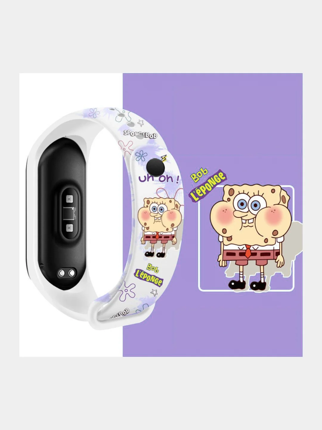 Манго силиконовый ремешок с принтом для Xiaomi Mi Band 7 / 3 / 4 / 5 / 6