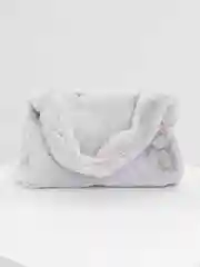 Серый женская плюшевая сумка тоут, через плечо